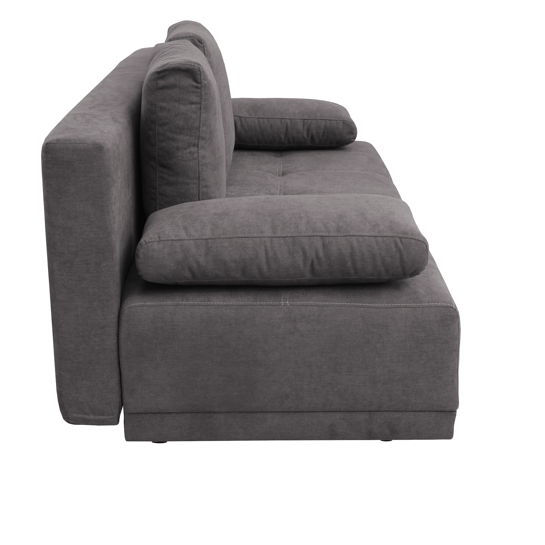 Schlafsofa - grau - mit Staukasten - 194 cm