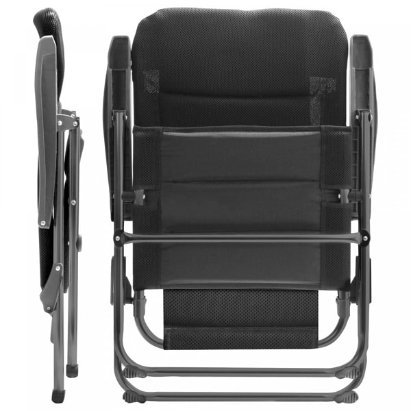 Fauteuil matelassé alu Skye 3D Compact Noir BRUNNER