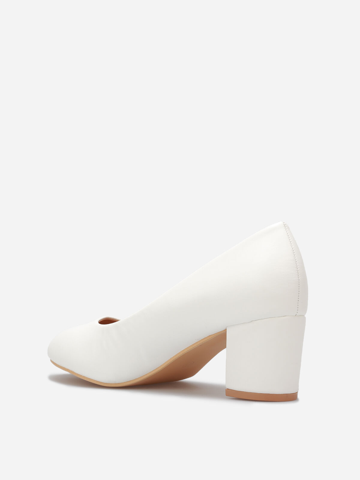 Escarpins à bout rond grandes tailles- Blanc