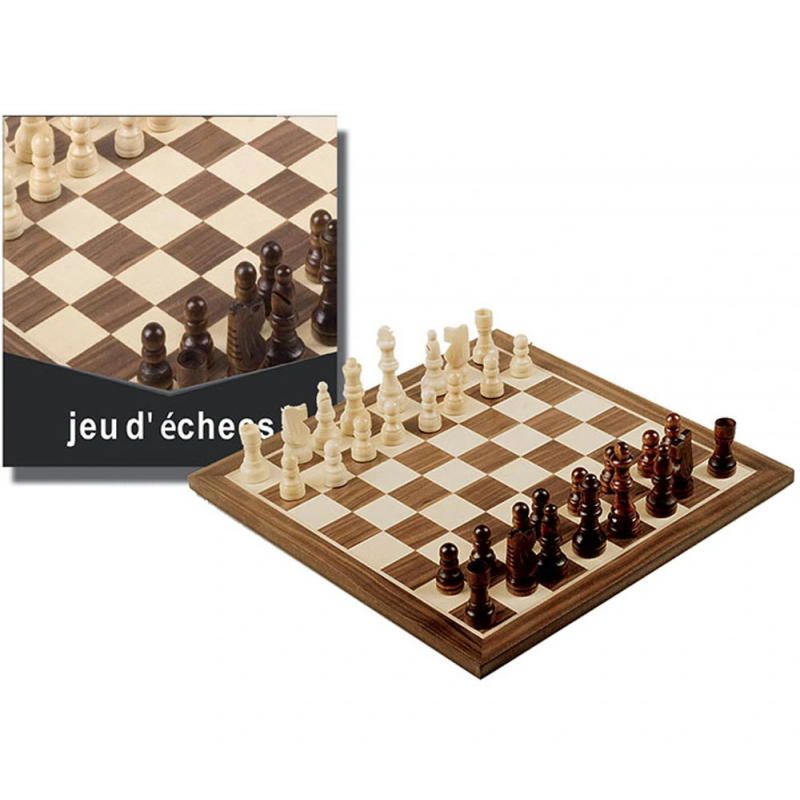 Jeu d'échecs bois 30 cm