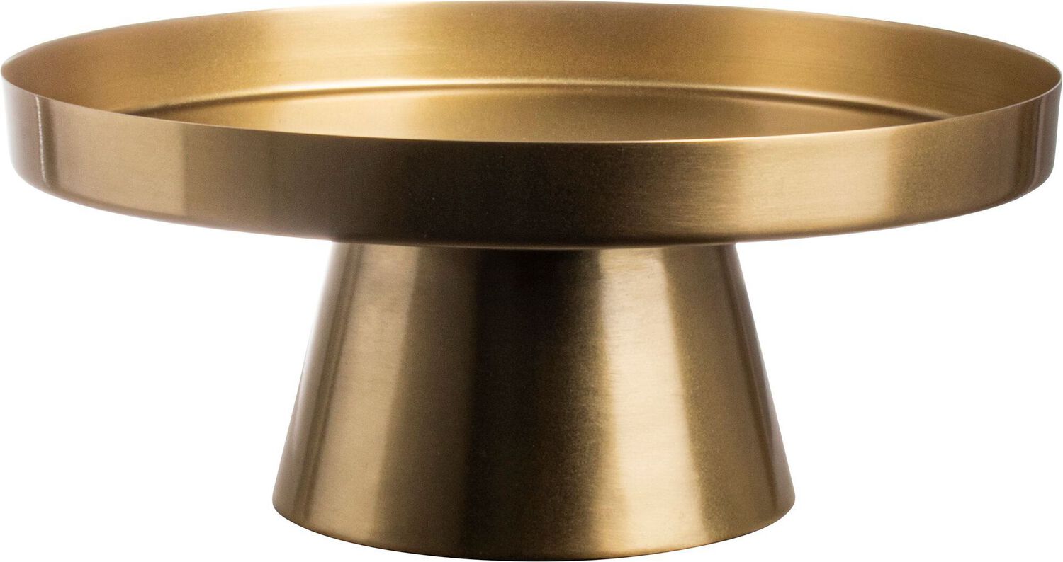 Gusta taartplateau goud D 24,5 H 10 cm