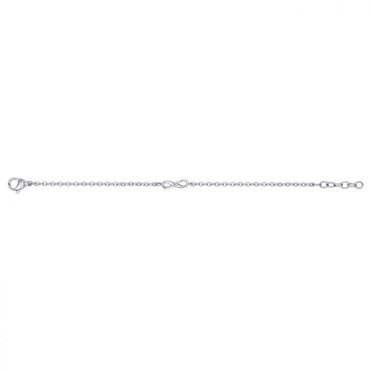Bracelet souple mono-motif en Acier 316L - blanc brillant