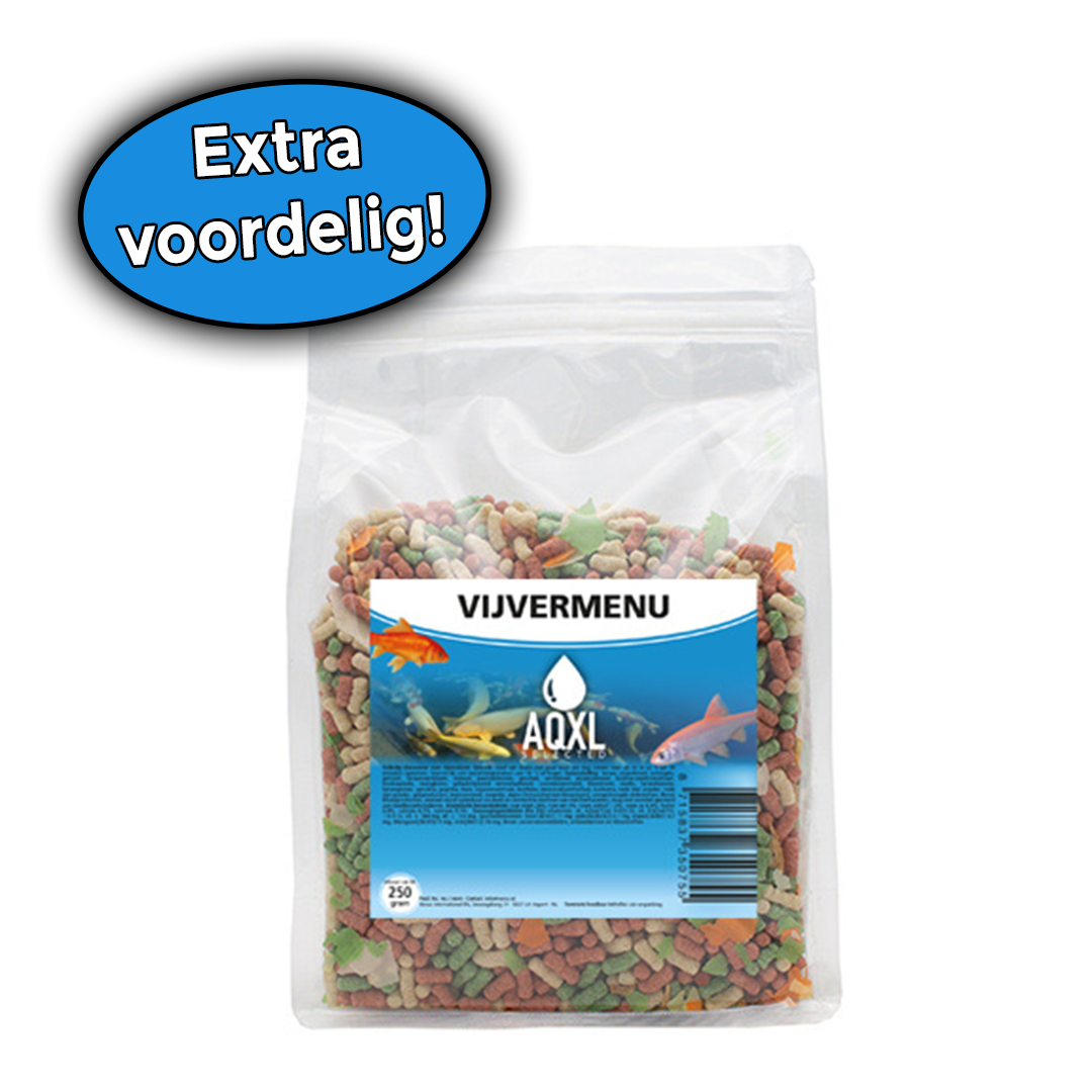 AQXL Selected Vijvervisvoer Menu M 250g | Vijver
