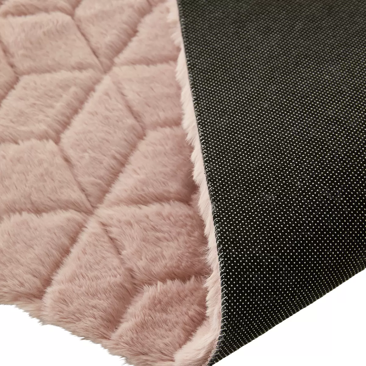 Hochflorteppich Buggy Quilt Rosa