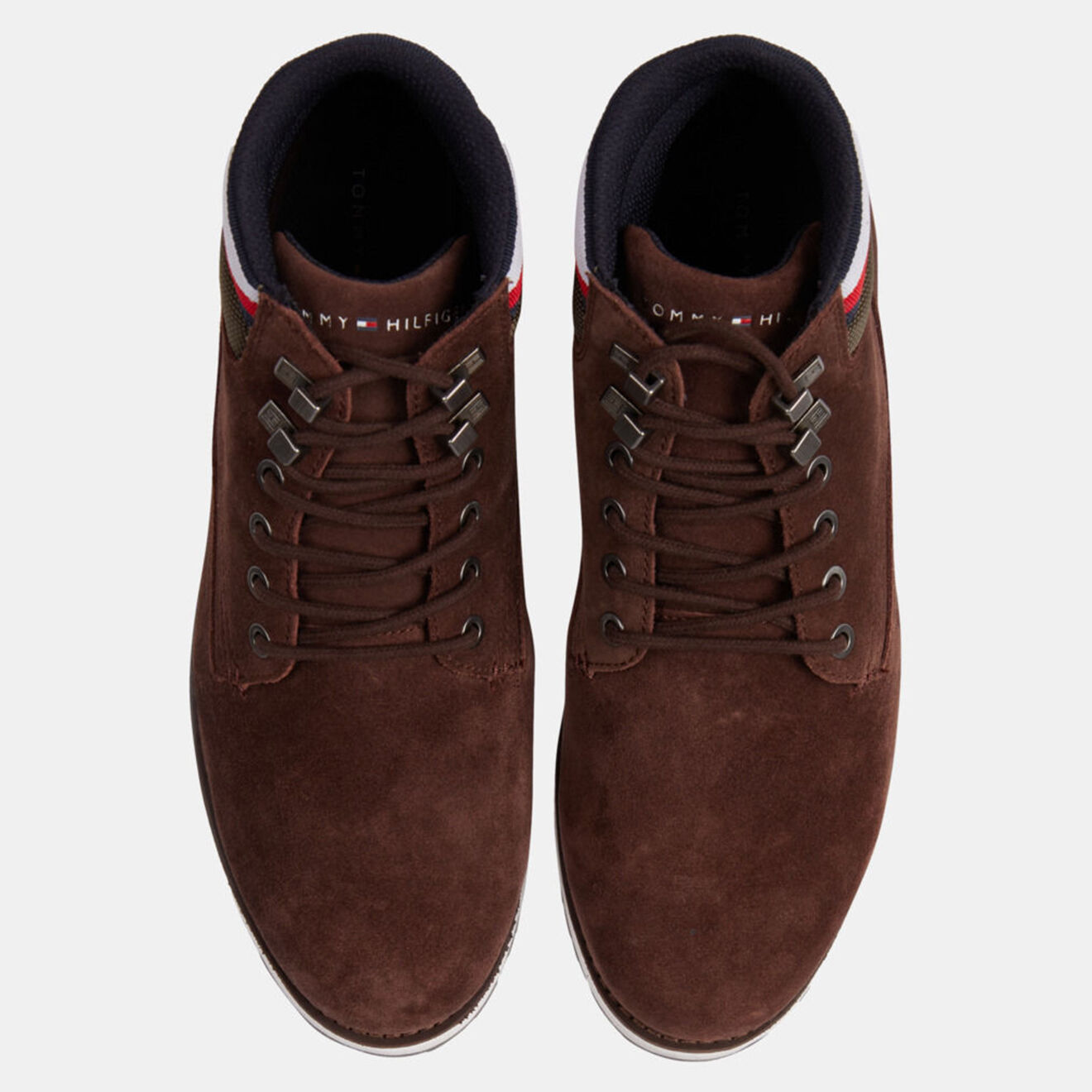 Tommy Hilfiger Boots en Velours de Cuir Outdoor marron foncé