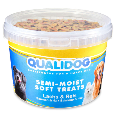 QUALIDOG Hundeleckerli Semi-Moist Lachs & Reis 1.8kg