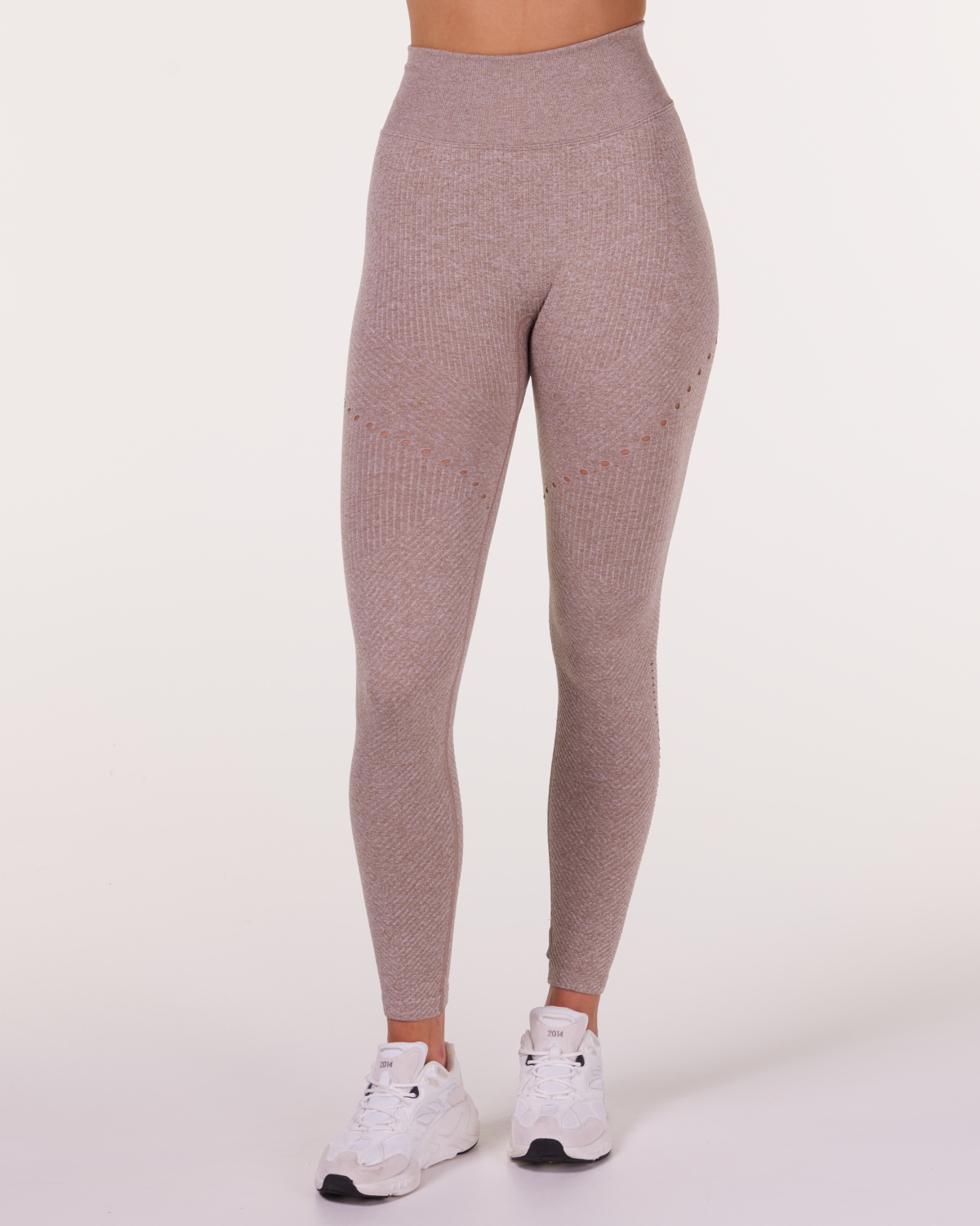 LEVITY Balance Herringbone Seamless Tights Brown Marl