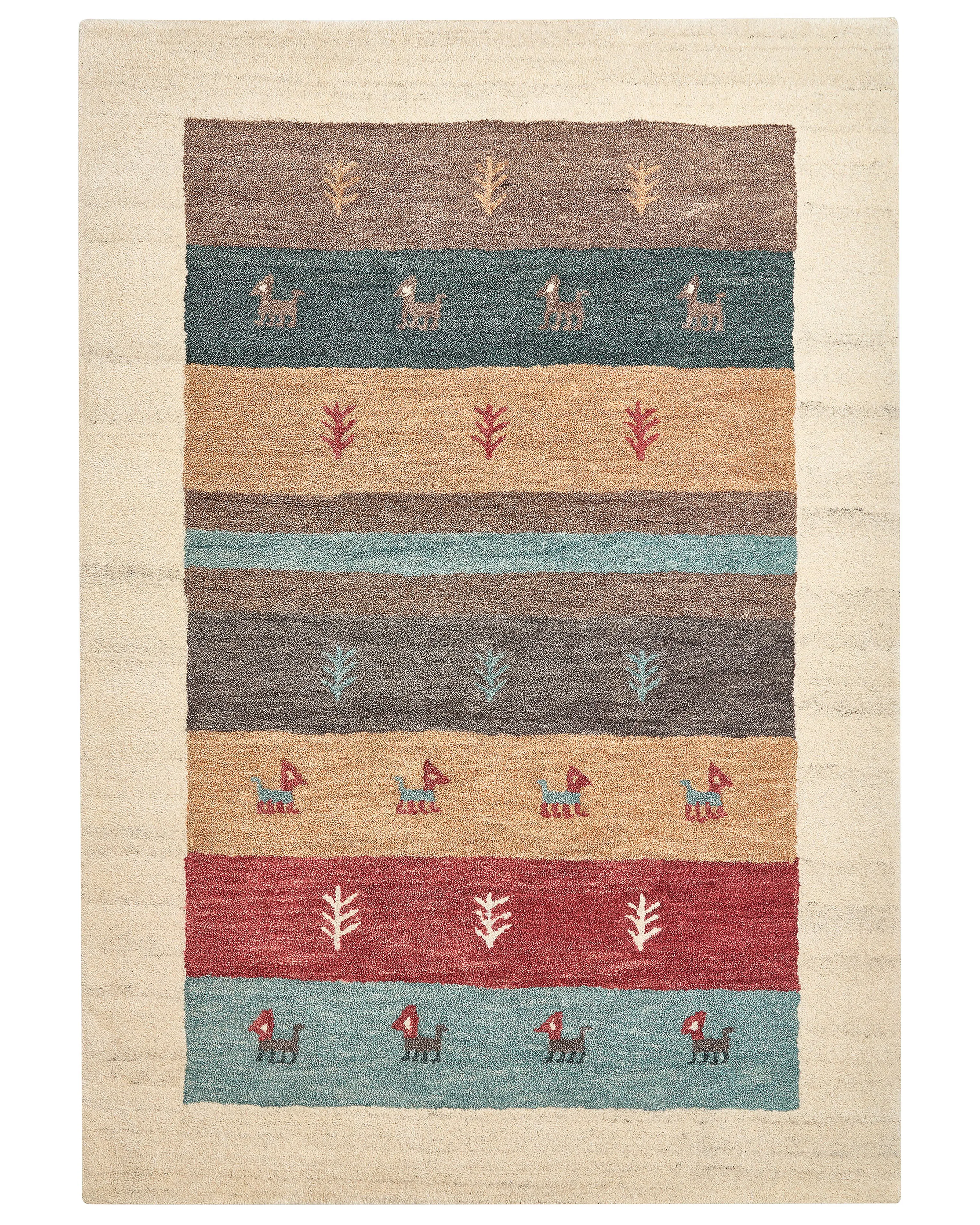 Vloerkleed SARILAR Meerkleurig 160 x 230 cm Wol Gabbeh