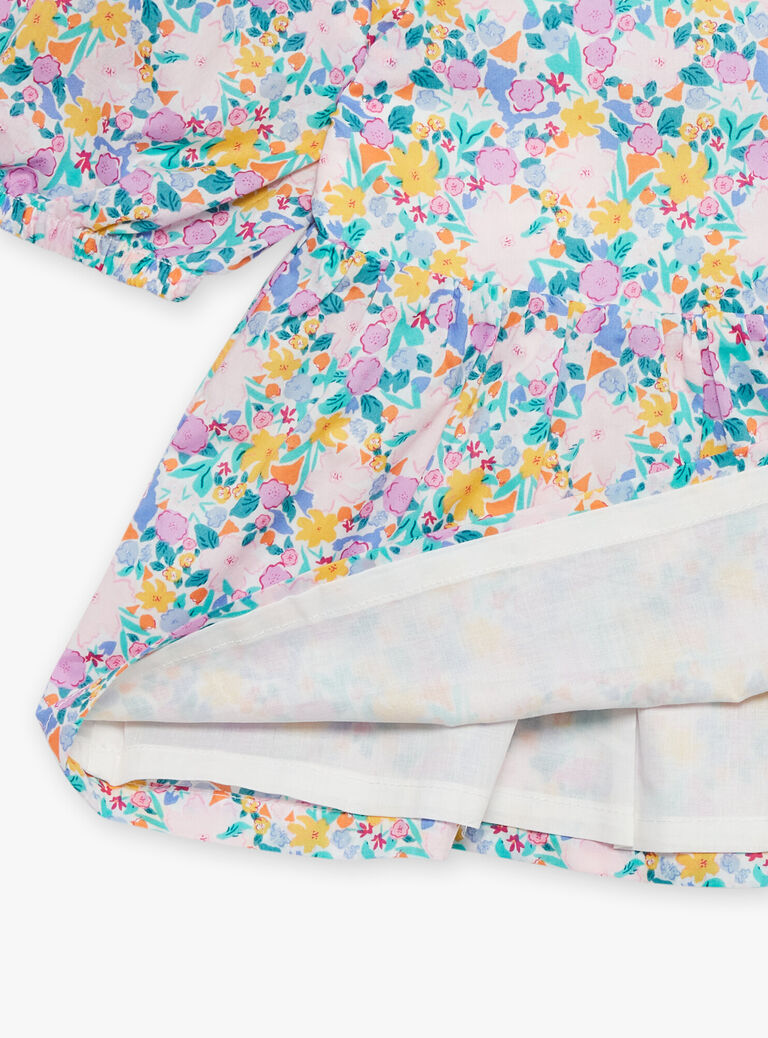 Blouse écrue à imprimé fleuri