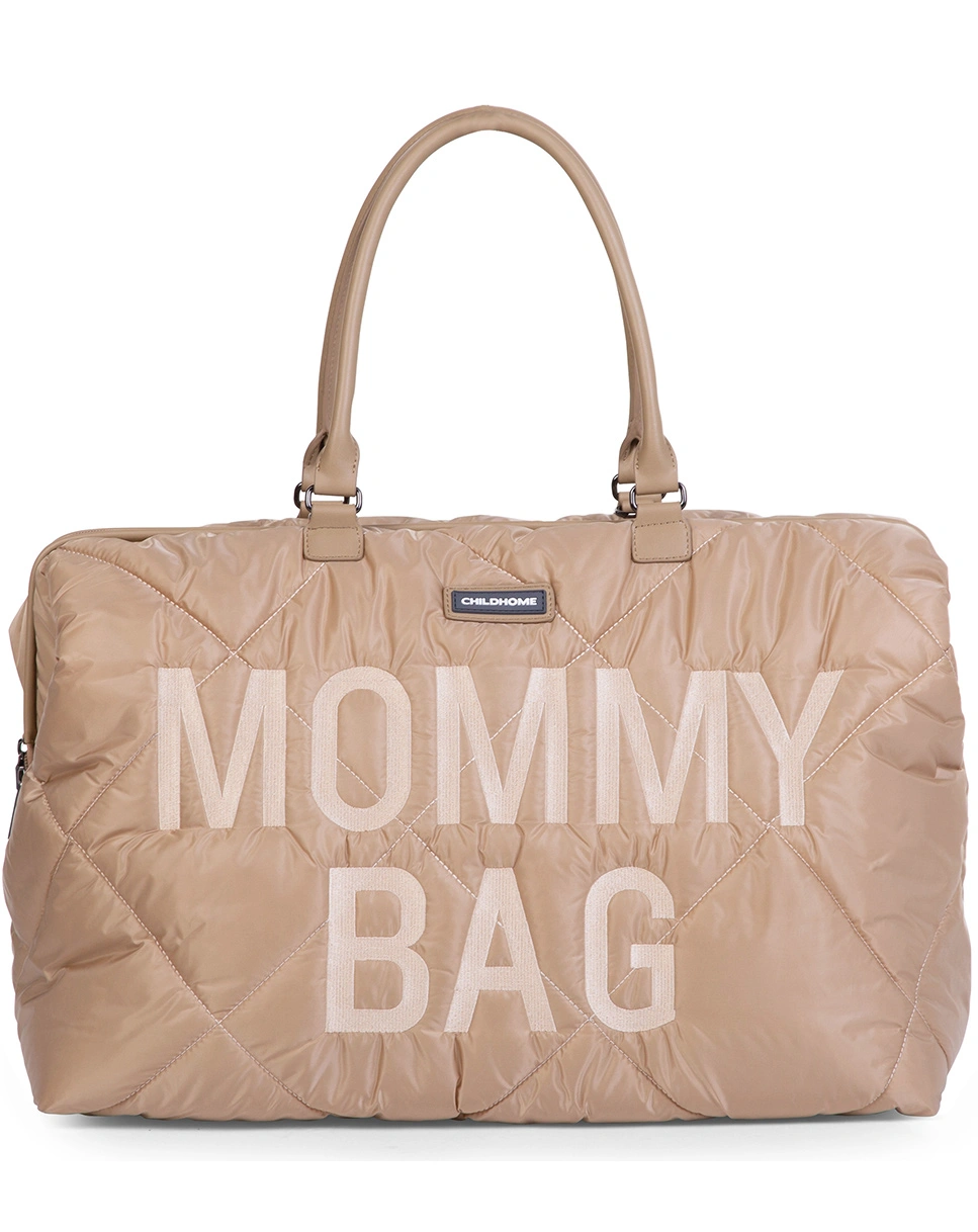 Wickeltasche MOMMY BAG QUILTED (55x30x40) in beige