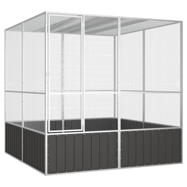 vidaXL Fuglebur antrasitt 213,5x217,5x211,5 cm galvanisert stål