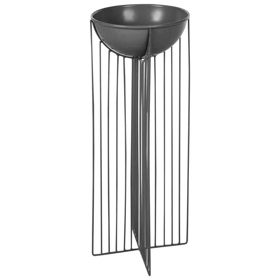 FICARIA - Bloempot set van 2 - Zwart - Metaal