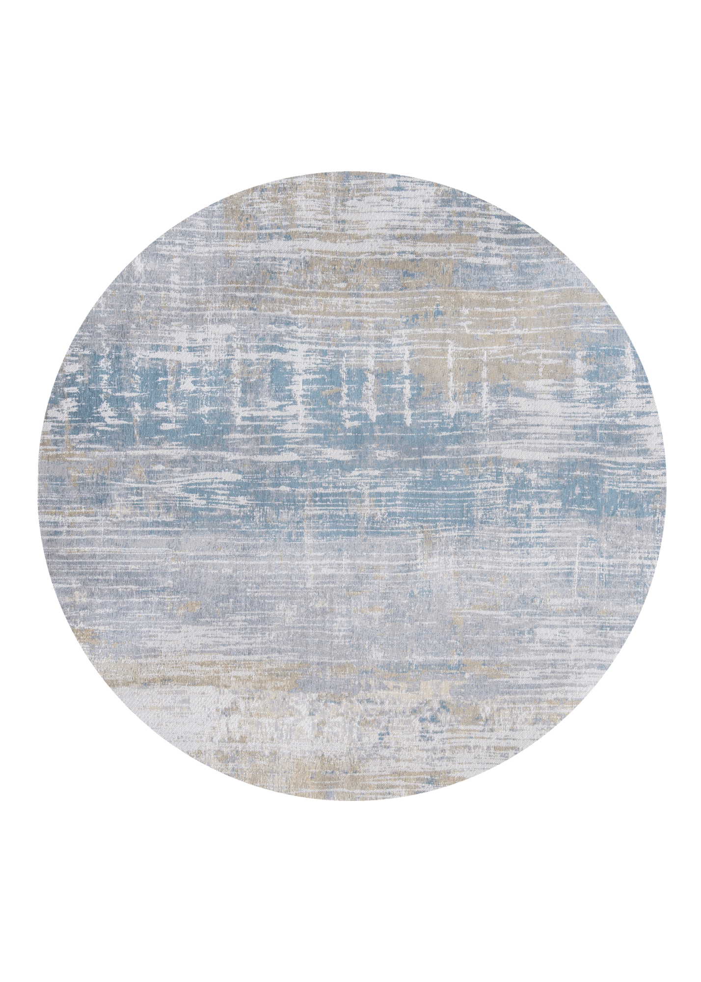 Ecorugs vloerkleed Streaks blauw ∅ 240 cm