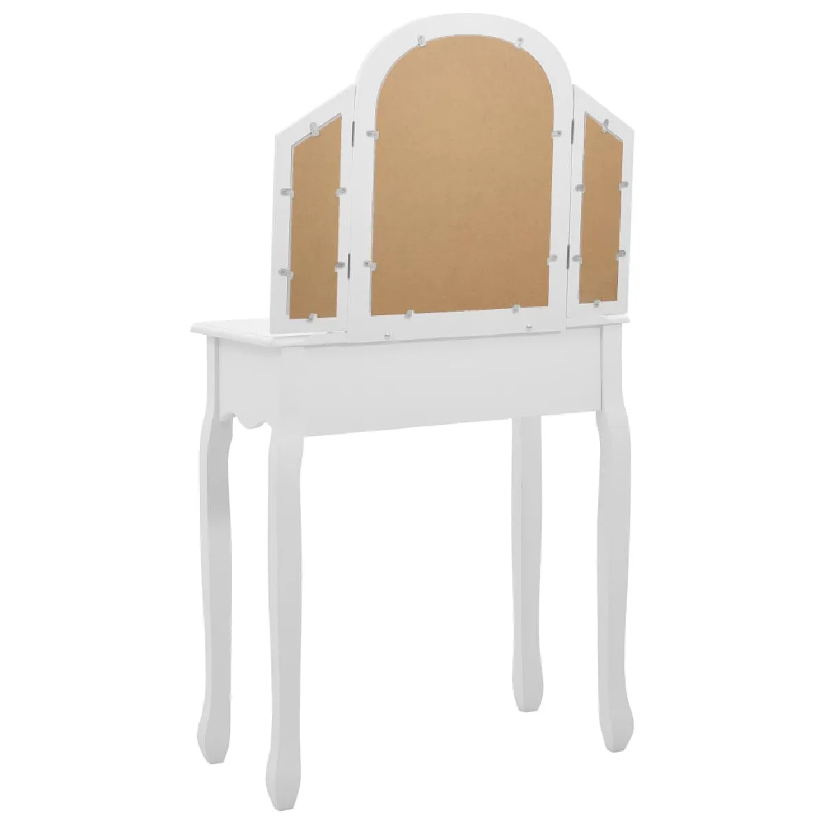 Helloshop26 Coiffeuse de luxe MDF - Blanc