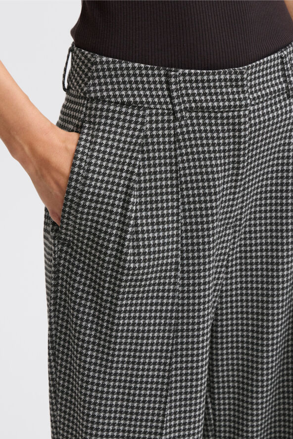 ICHI IHKATE HOUNDSTOOTH PA2 Black/grey houndstooth