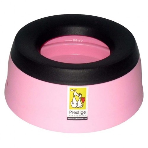 Garrafa de água anti-gotejamento para cães e gatos, rosa