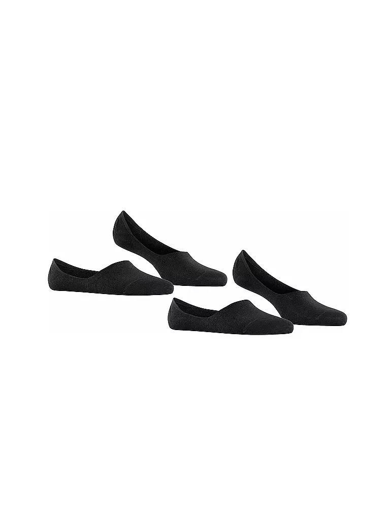 BURLINGTON Damen Füsslinge EVERYDAY 2-er Pkg black schwarz