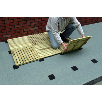 Aquaplan Tegeldrager Rubber Zwart 10x10 cm - 10 stuks