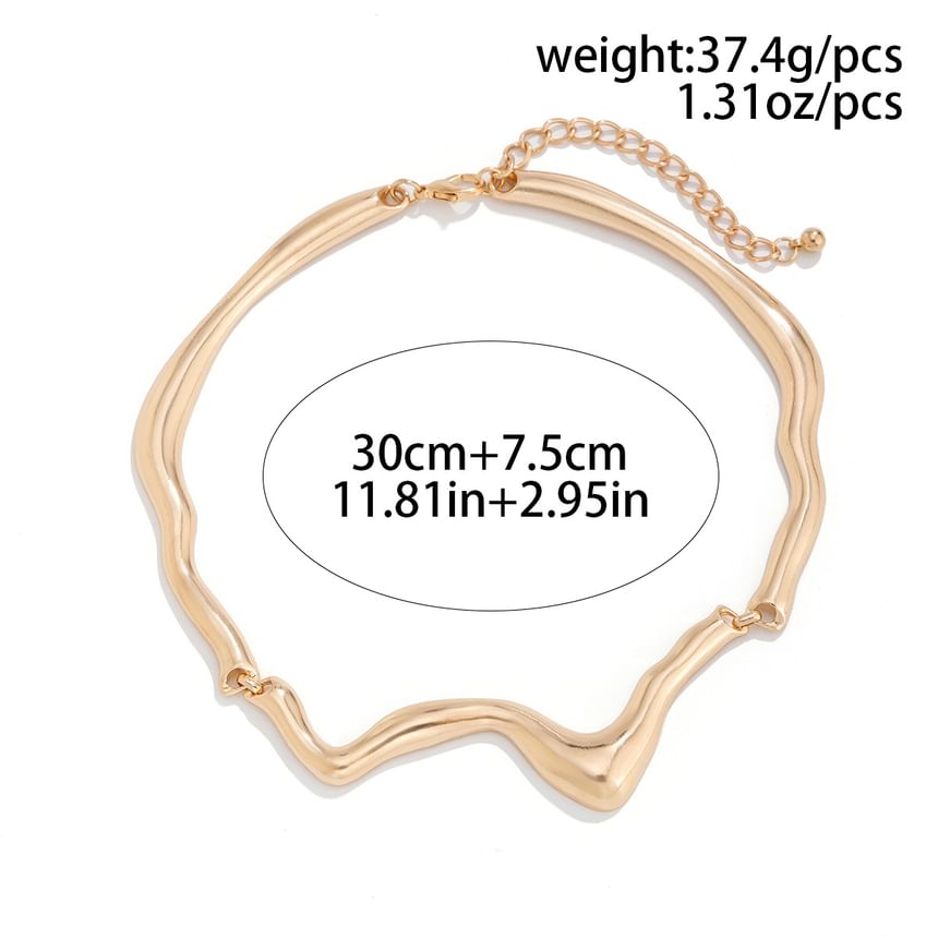Gretlyn - Wavy Alloy Choker (Diverse ontwerpen)
