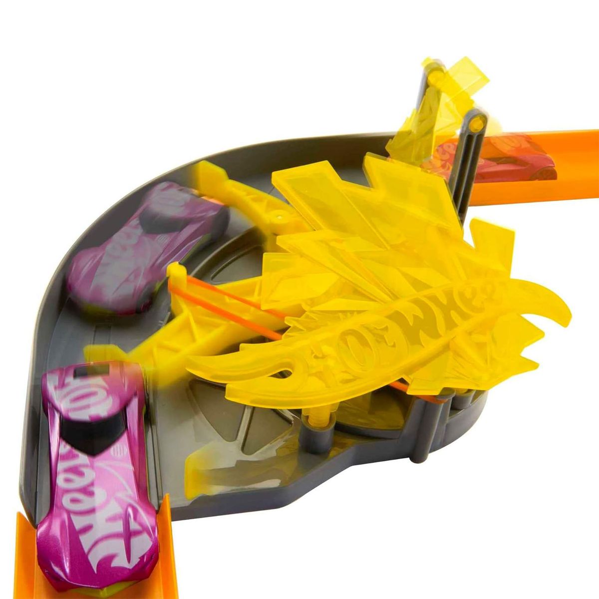 Mattel HMC03 - Hot Wheels - Track Builder - Blitz- Starter Set, Aufbewahrungsbox mit Track Bauteilen und einem Fahrzeug