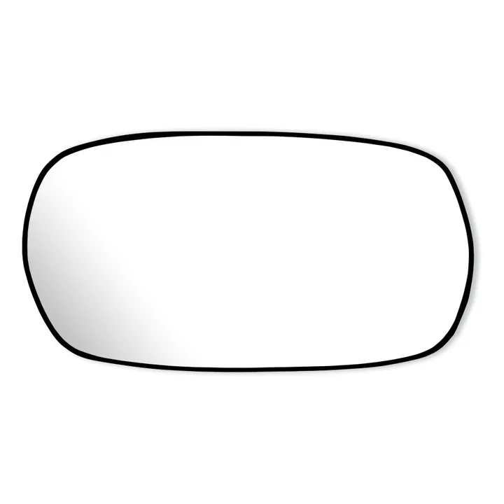 M Nuance Miroir extra plat biseauté contour noir- forme aléatoire 40x75 | Noir