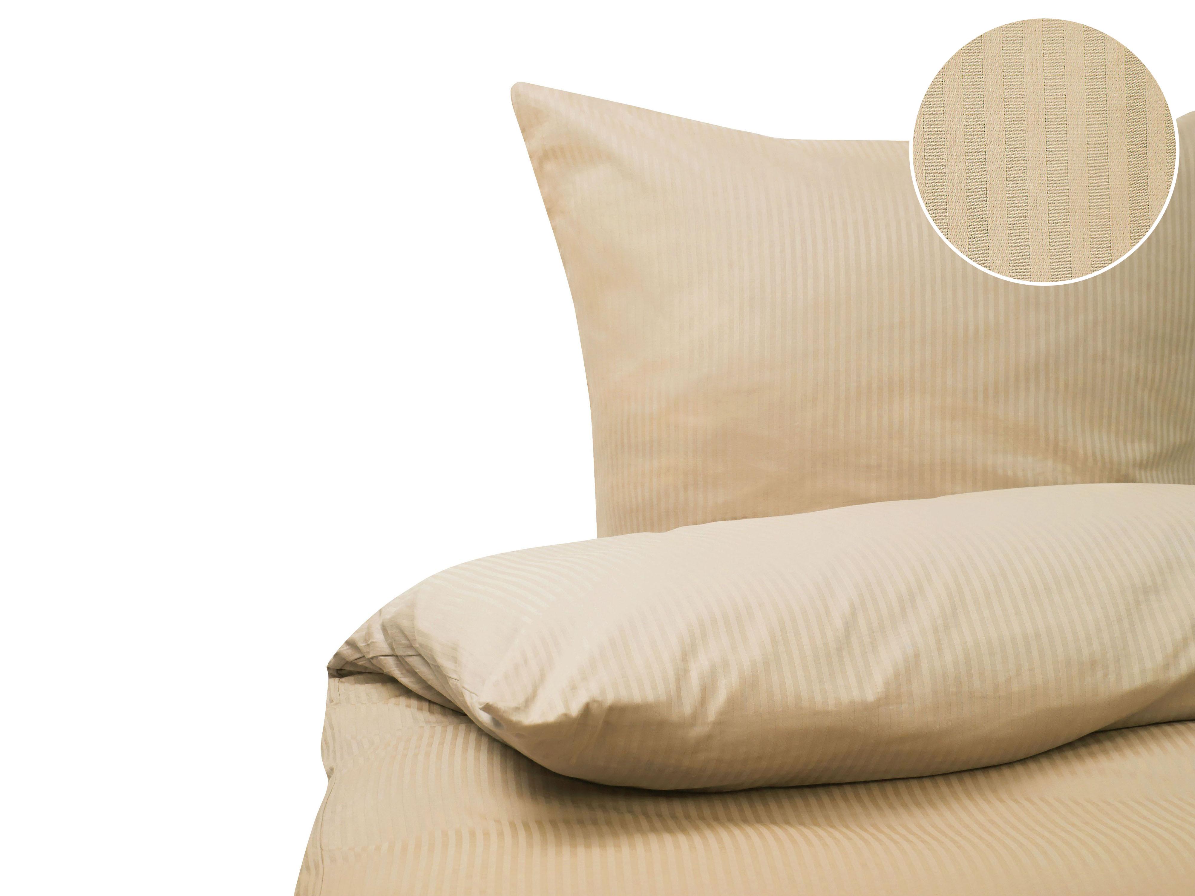 Dekbedovertrekset AVONDALE Katoen-satijn 135 x 200 cm Beige