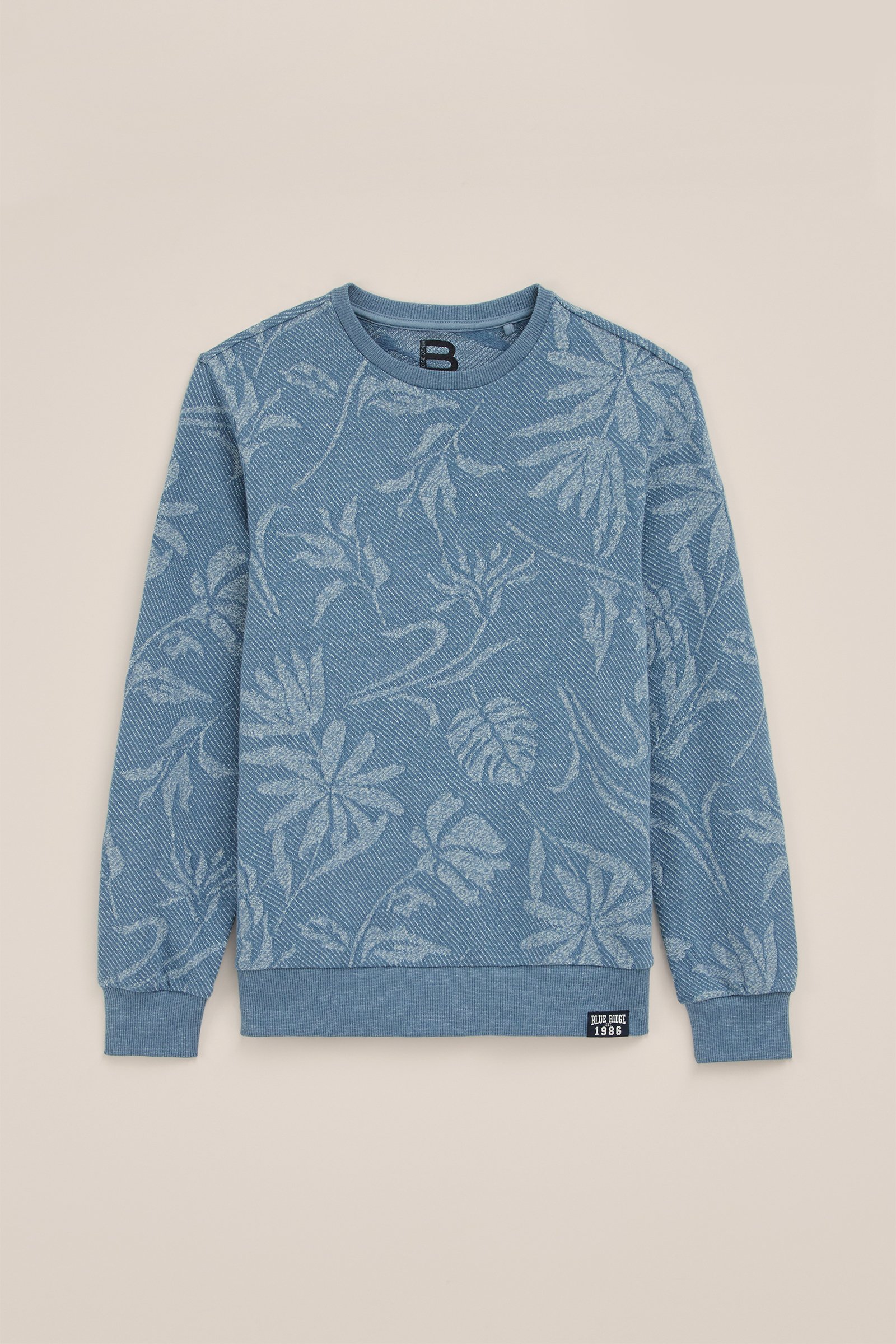 Jongens sweater met jacquard-dessin Blue Ridge Lichtblauw