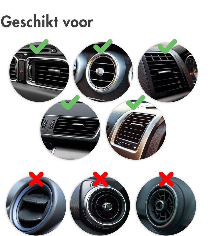 iMoshion - Telefoonhouder Auto - Zwart - Verstelbaar - Universeel - Dashboard / Raam / Ventilatierooster