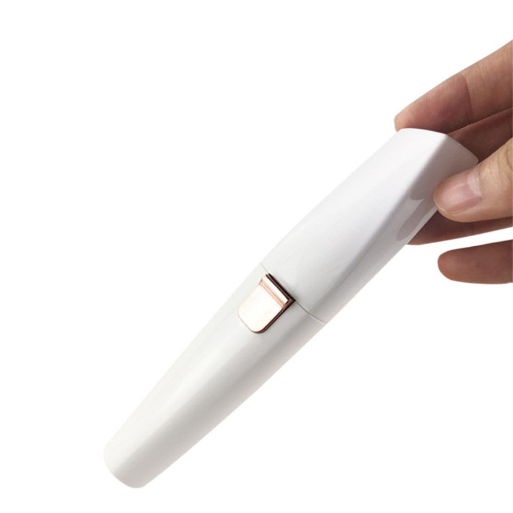 (3in1) Elektrischer Nasenhaar / Augenbrauen Trimmer Akku Gesichtshaar Rasierer - Weiss / Roségold
