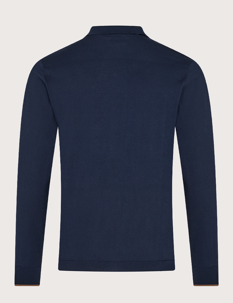 MOS MOSH POLO HOMME MANCHES LONGUES JOSH INDIGO