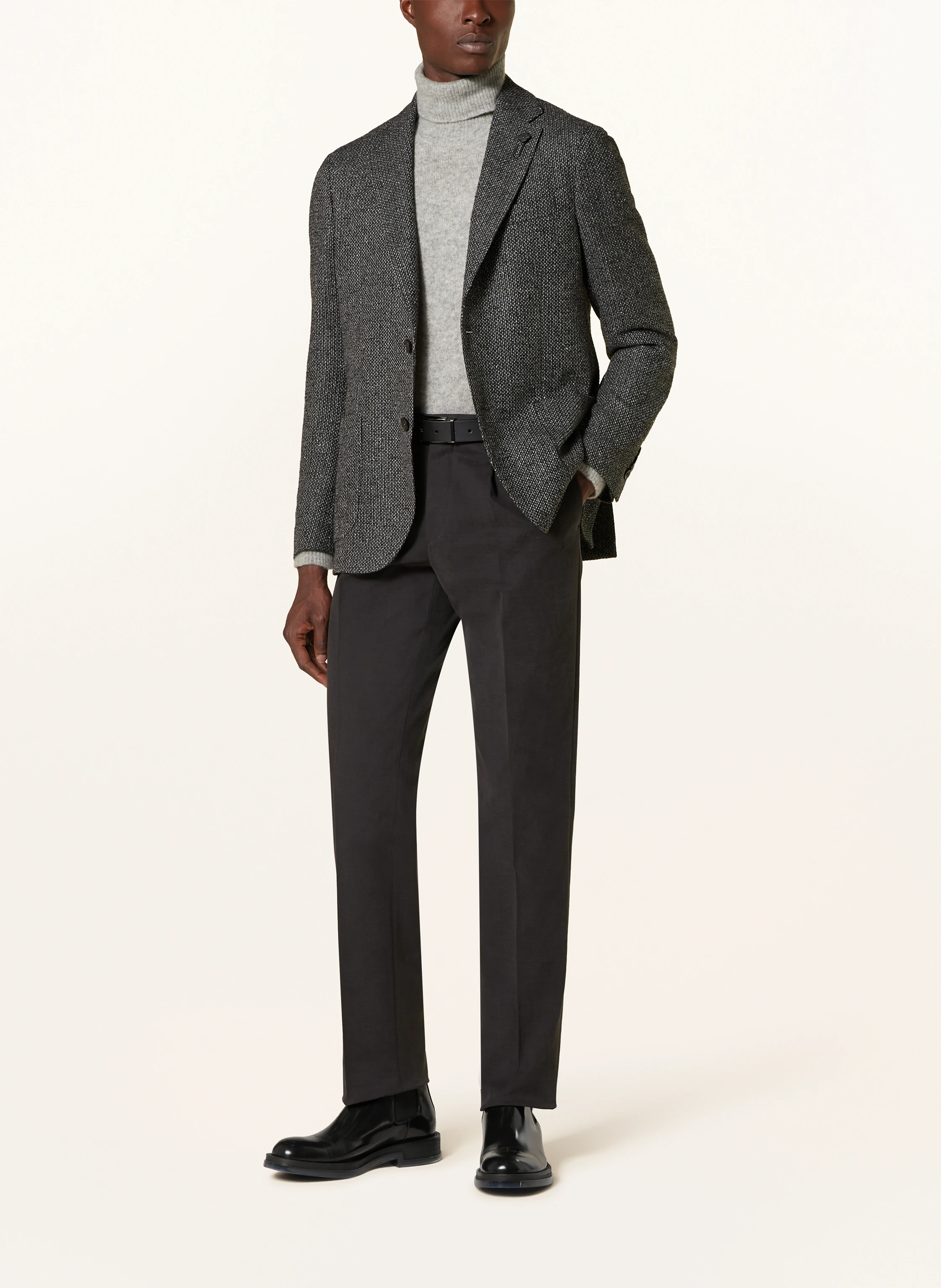LARDINI Tweed-Sakko Extra Slim Fit mit Seide