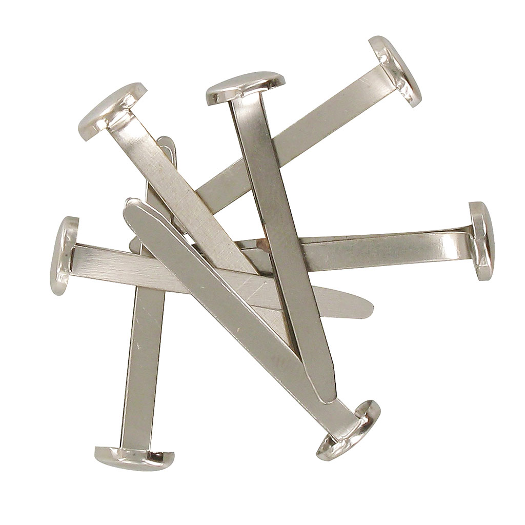 Lot de 30 attaches parisienne argentées 30mm
