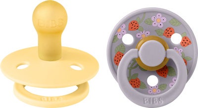 BIBS x Liberty Colour Strawberries Smokk 2-Pakk Lateks Str 1, Pale Butter Mix