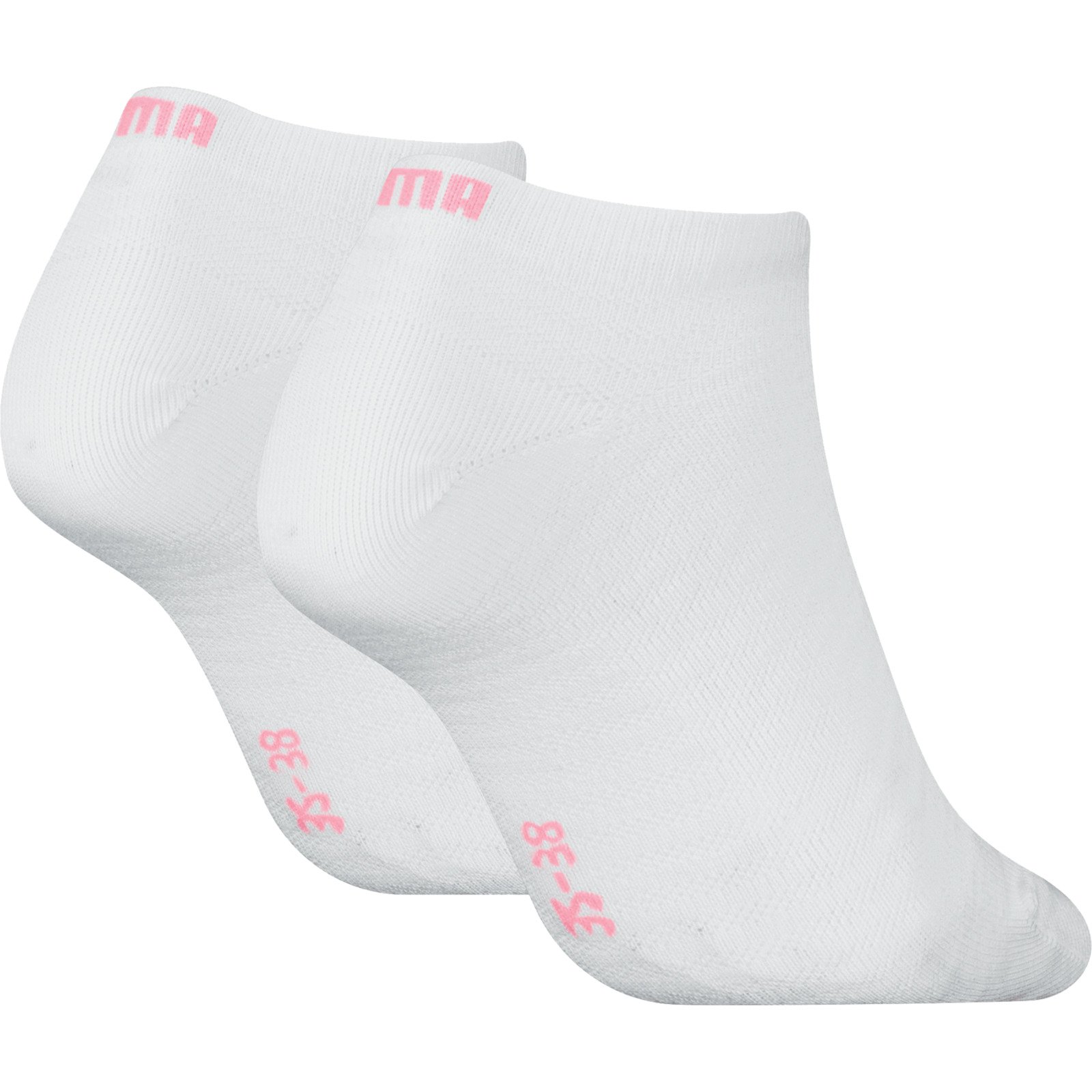 Puma Damen-Sneakersocken, 2 Paar 35-38, weiss