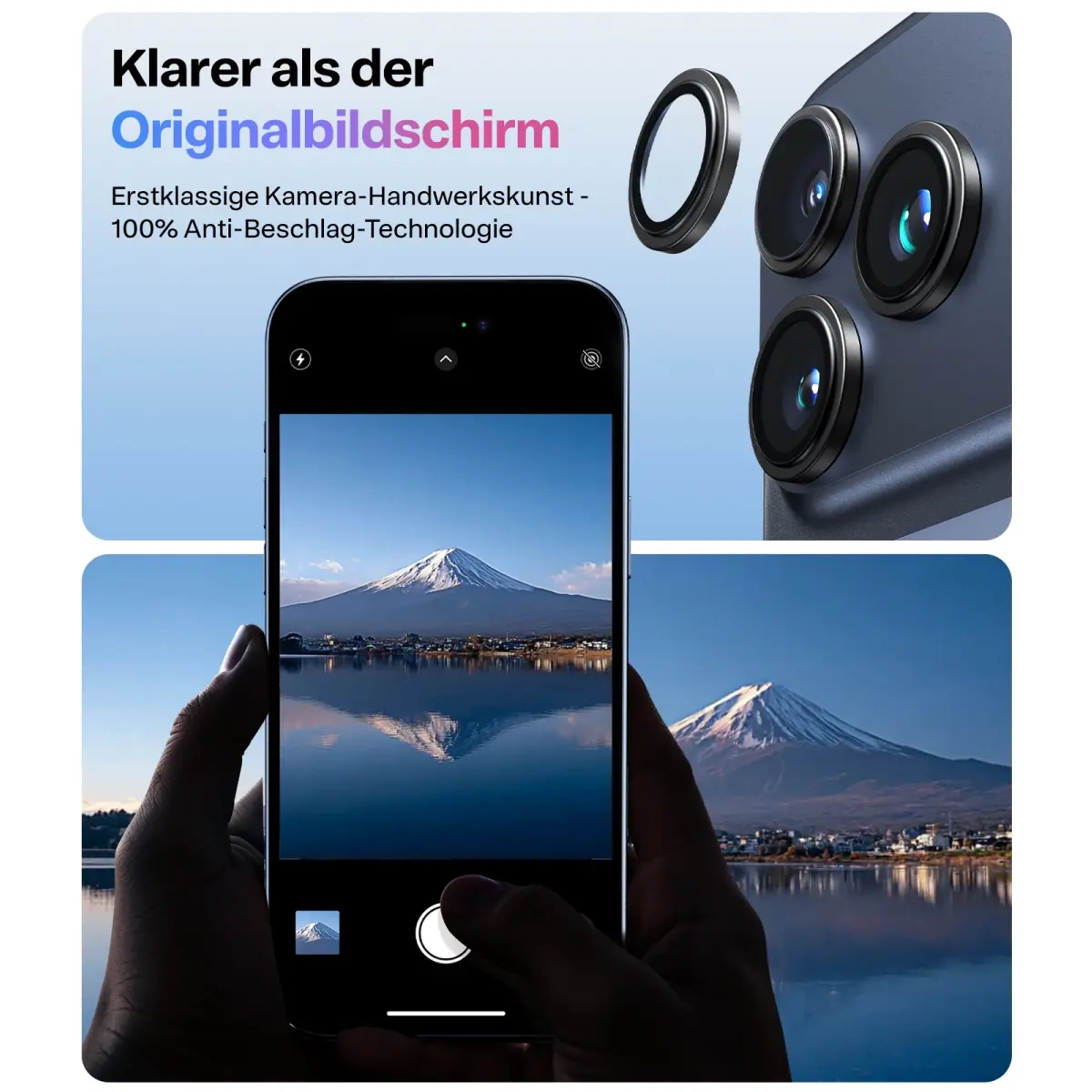 Lensguard iPhone 17 Pro Kameraschutz Objektiv Ring Protector Abdeckung - Schwarz