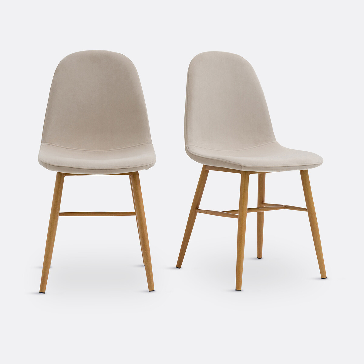 LA REDOUTE INTERIEURS<br>Conjunto de 2 cadeiras de veludo, Polina