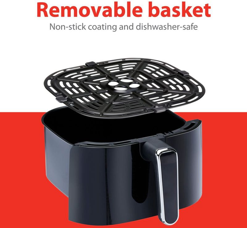 alpina Airfryer XXL - Hetelucht Friteuse 4.5L - 80 tot 200°C - 1450W - Digitaal Display