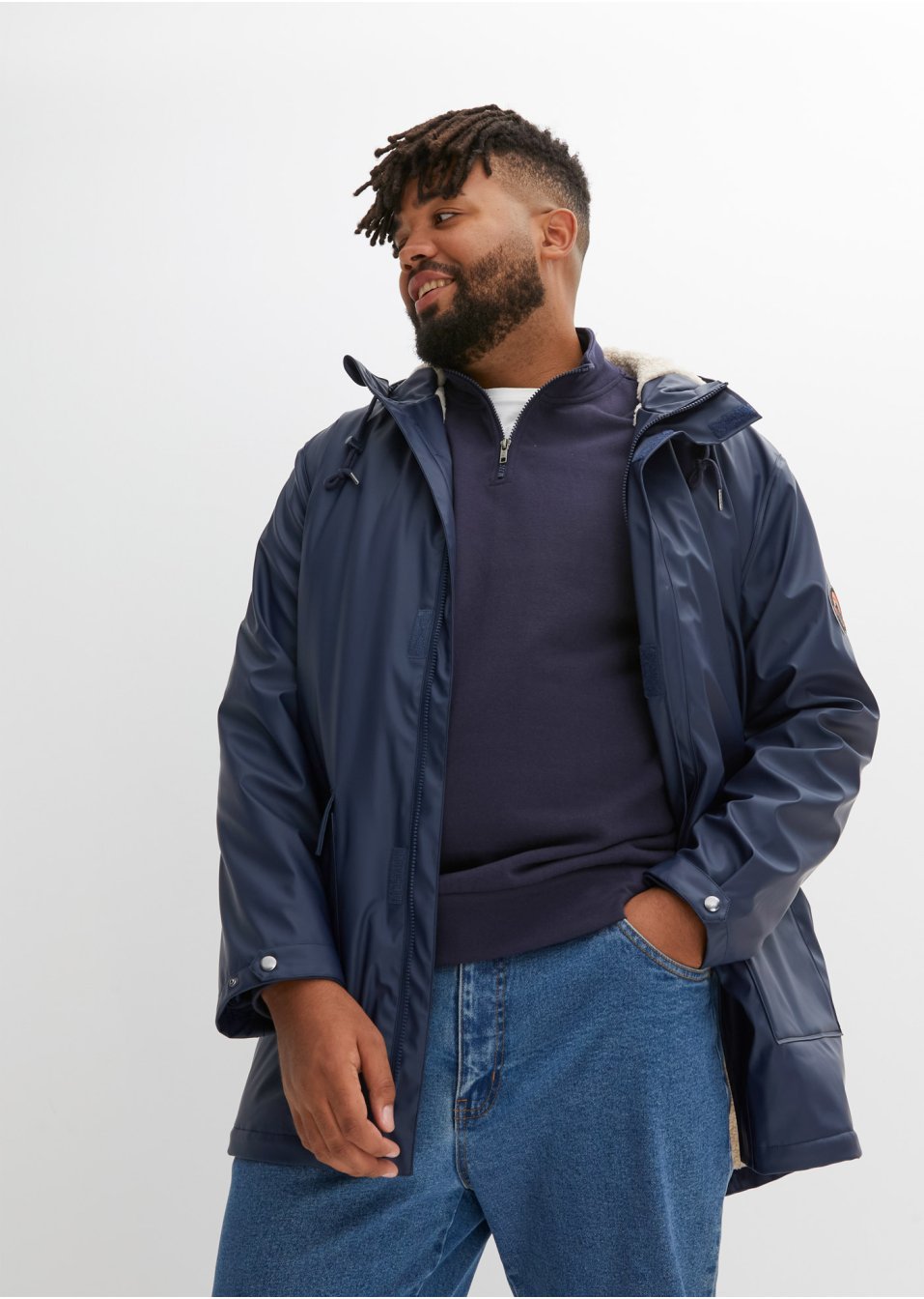 Veste imperméable hiver avec doublure peluche