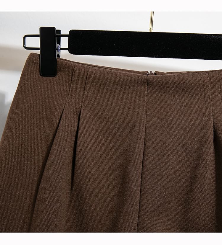 CULLIGEN - Hoge taille, effen, wijde pijpen shorts