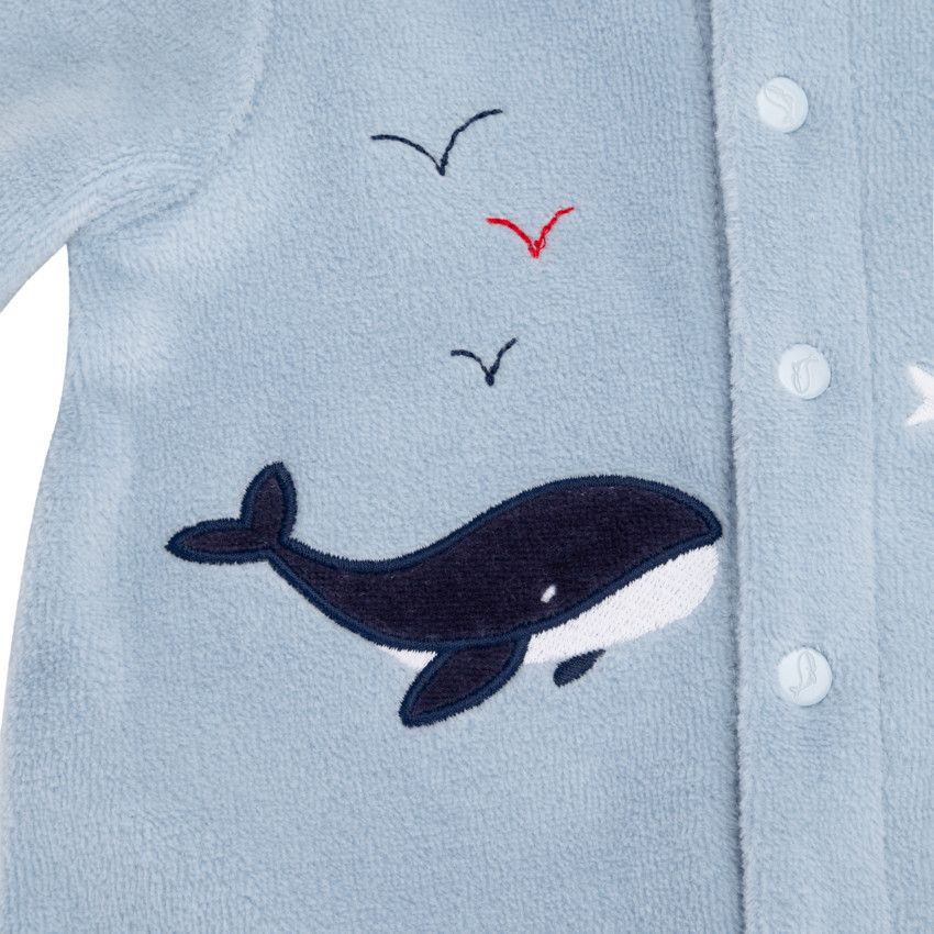 Dors-bien en velours Pretty Sea pour bébé garçon - Bleu