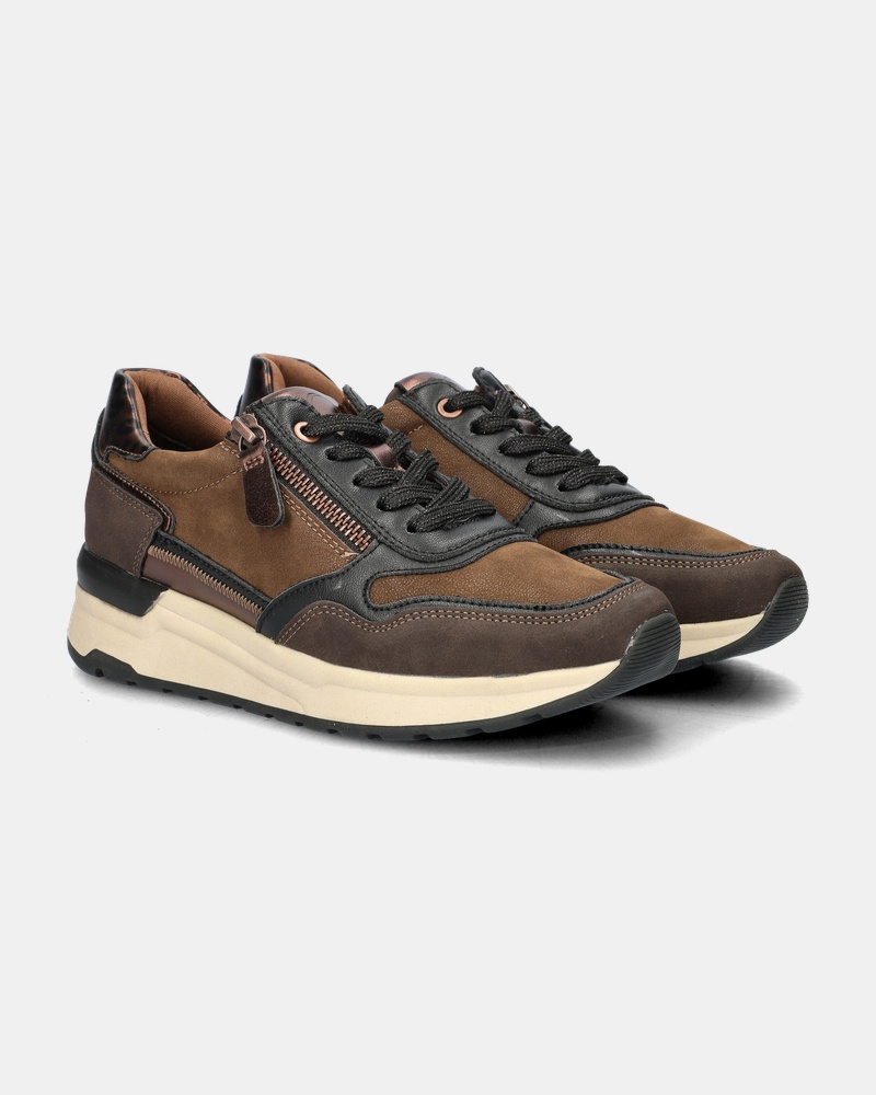 Marco Tozzi Lage sneakers  - bruin
