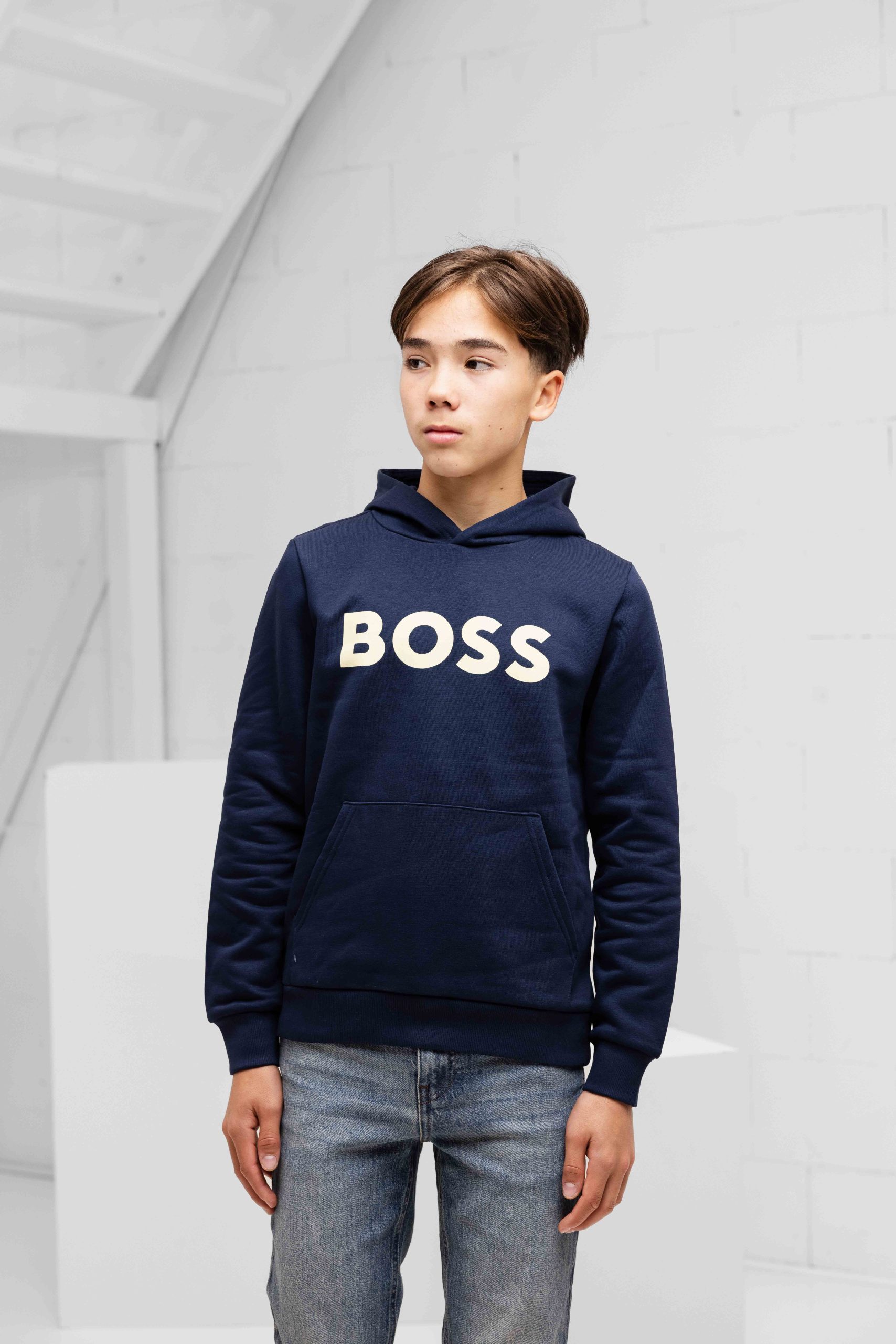 Hugo Boss Hoodie Kids Donkerblauw
