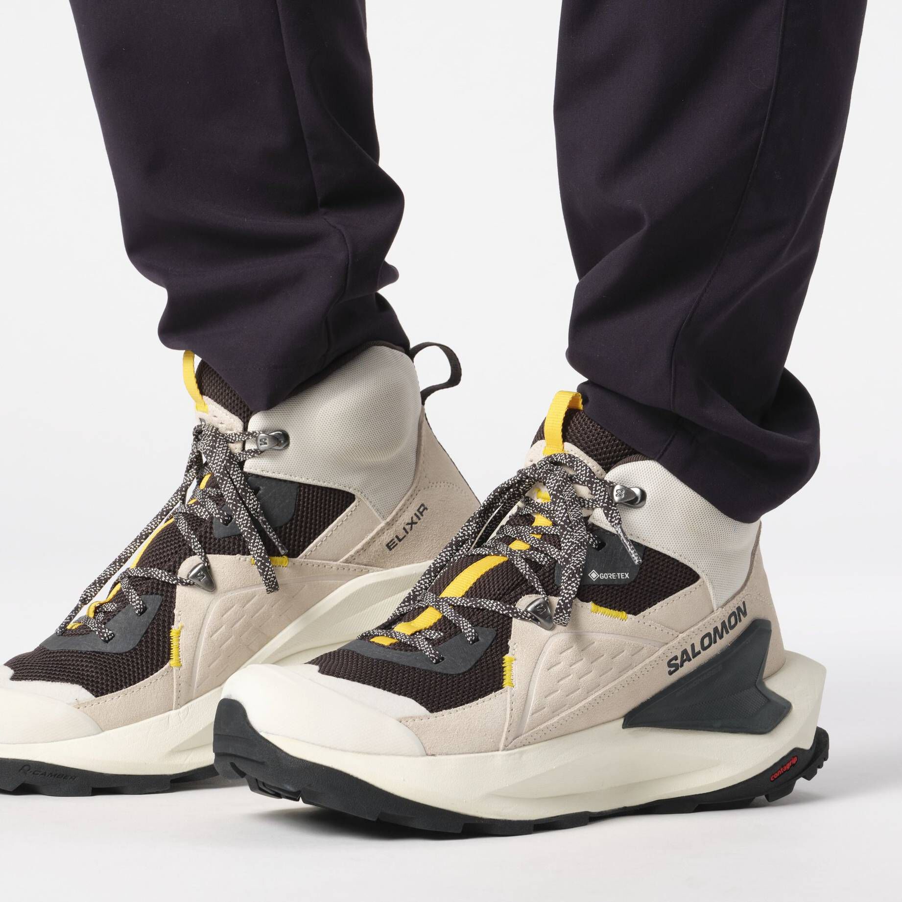 Salomon| Herren Wanderschuhe ELIXIR MID GTX wasserdicht mit Leder