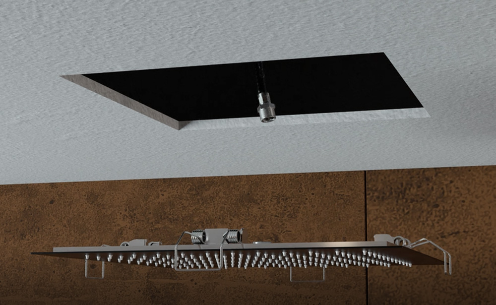 Bellezza Bagno Clip On inbouw hoofddouche 44cm goud