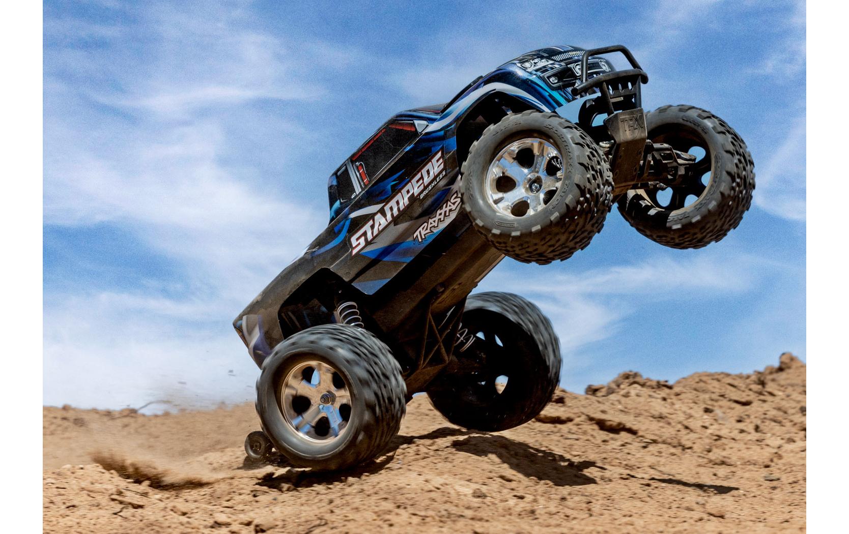 Monster Truck Stampede HD BL-2s 2WD Blau, ARTR, 1:10<br>Robuster 2WD Monstertruck