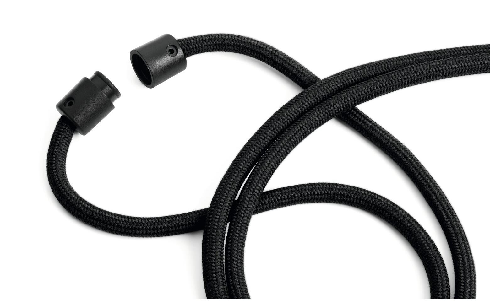 Textilband rPET mit Karabiner 10 Stück, SchwarzNachhaltiges Ausweishalterband aus Recyclingmaterial mit praktischem Karabiner
