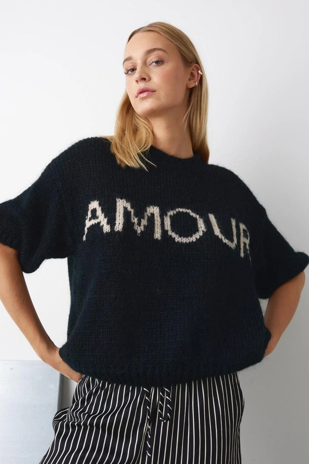 Noella Amour Knit 1034 black offwhite combo