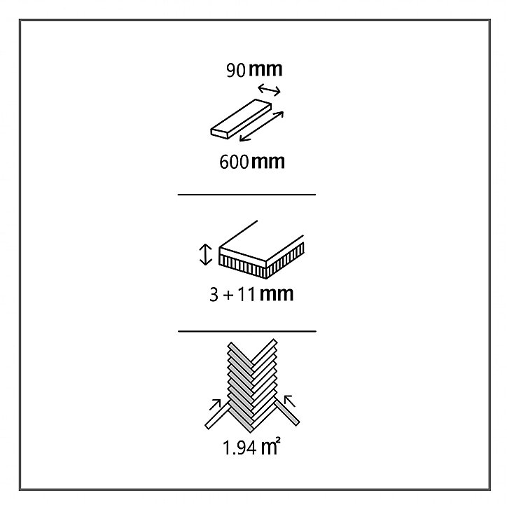 Parquet contrecollé clipsable Visby bâtons rompus en chêne huilé blond