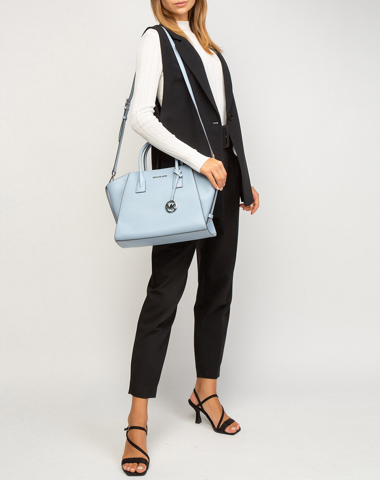 Michael Kors Sac à main en Cuir Avril bleu - 33x27x13 cm