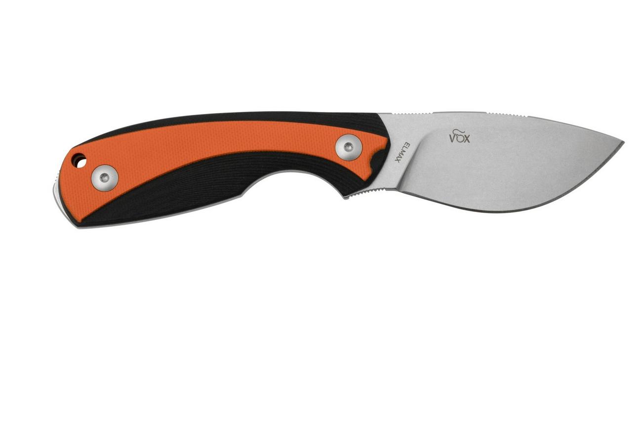 Viper Lille 1, VT4022GBO, Stonewash Elmax, Black & Orange G10 vaststaand mes, Jesper Voxnaes design